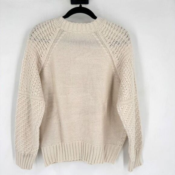 NWT Time and Tru Off White Fisherman knit sweater size medium - Picture 2 of 10